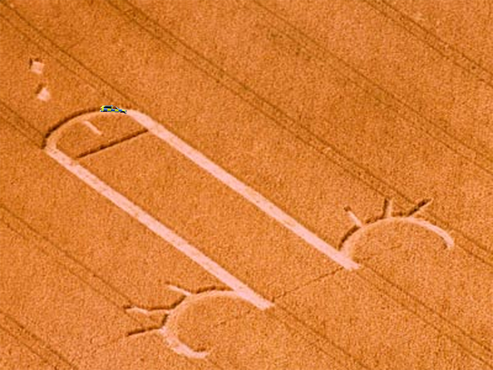 Crop Circle Cop Car Drone Footage